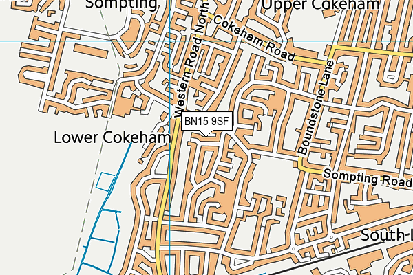 BN15 9SF map - OS VectorMap District (Ordnance Survey) BN15 9SF map - OS VectorMap District (Ordnance Survey)