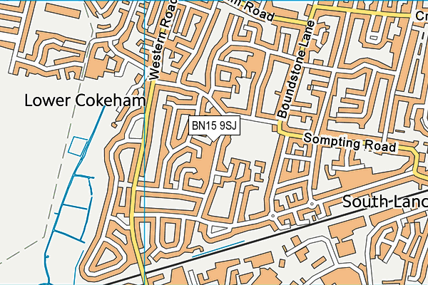 BN15 9SJ map - OS VectorMap District (Ordnance Survey) BN15 9SJ map - OS VectorMap District (Ordnance Survey)