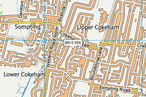 BN15 9SX map - OS VectorMap District (Ordnance Survey) BN15 9SX map - OS VectorMap District (Ordnance Survey)