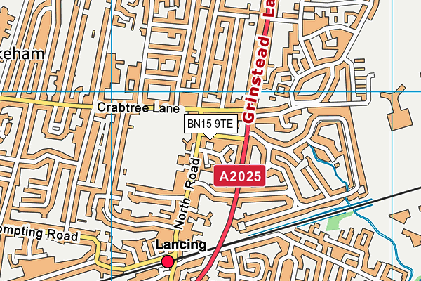 BN15 9TE map - OS VectorMap District (Ordnance Survey) BN15 9TE map - OS VectorMap District (Ordnance Survey)
