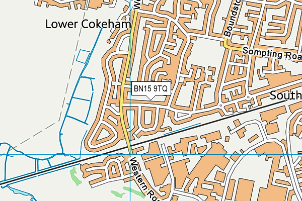 BN15 9TQ map - OS VectorMap District (Ordnance Survey) BN15 9TQ map - OS VectorMap District (Ordnance Survey)