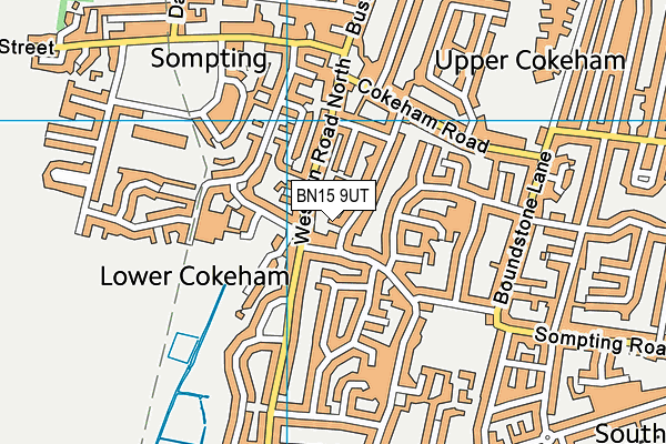 BN15 9UT map - OS VectorMap District (Ordnance Survey) BN15 9UT map - OS VectorMap District (Ordnance Survey)