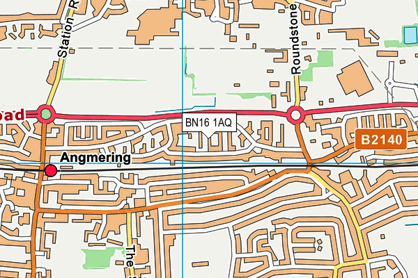 BN16 1AQ map - OS VectorMap District (Ordnance Survey) BN16 1AQ map - OS VectorMap District (Ordnance Survey)