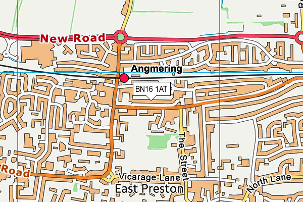 BN16 1AT map - OS VectorMap District (Ordnance Survey) BN16 1AT map - OS VectorMap District (Ordnance Survey)