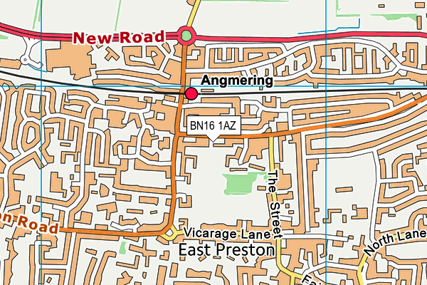 BN16 1AZ map - OS VectorMap District (Ordnance Survey) BN16 1AZ map - OS VectorMap District (Ordnance Survey)