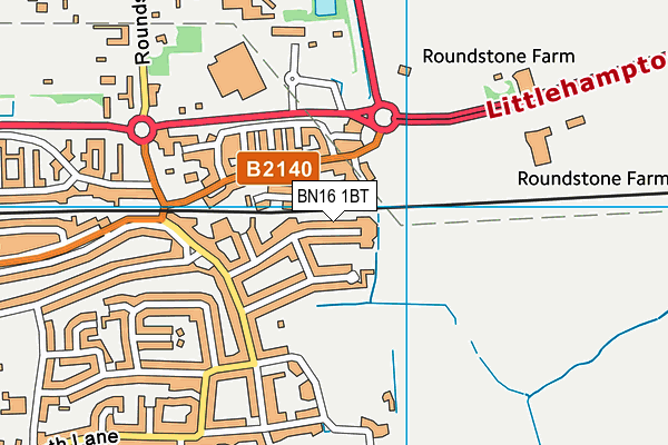 BN16 1BT map - OS VectorMap District (Ordnance Survey) BN16 1BT map - OS VectorMap District (Ordnance Survey)