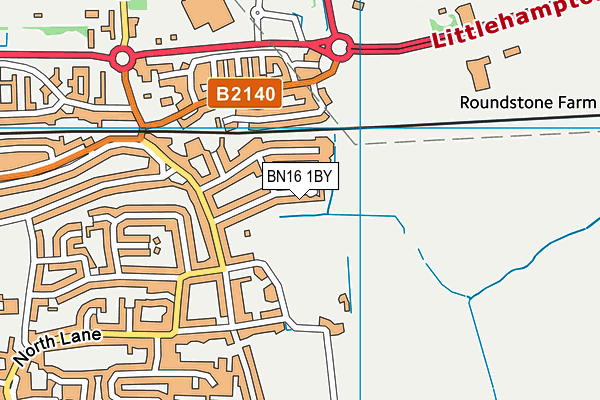 BN16 1BY map - OS VectorMap District (Ordnance Survey) BN16 1BY map - OS VectorMap District (Ordnance Survey)