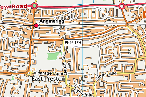 BN16 1EH map - OS VectorMap District (Ordnance Survey) BN16 1EH map - OS VectorMap District (Ordnance Survey)