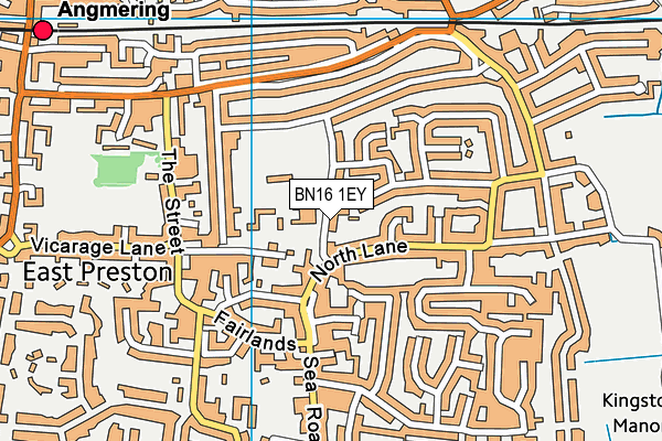 BN16 1EY map - OS VectorMap District (Ordnance Survey) BN16 1EY map - OS VectorMap District (Ordnance Survey)