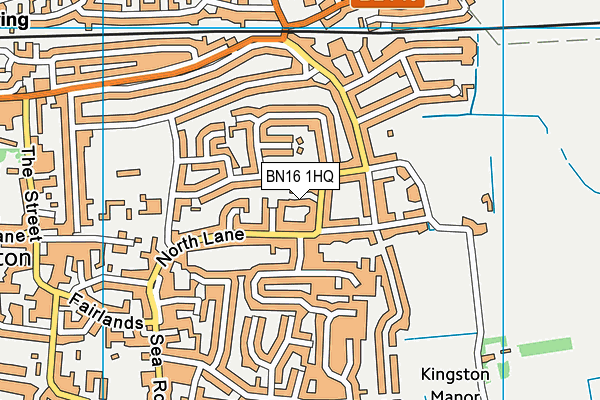 BN16 1HQ map - OS VectorMap District (Ordnance Survey) BN16 1HQ map - OS VectorMap District (Ordnance Survey)