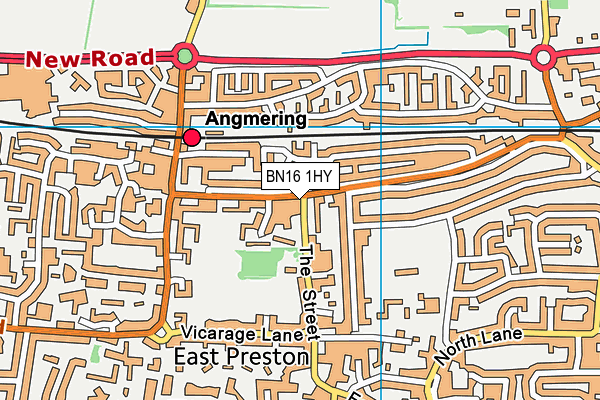 BN16 1HY map - OS VectorMap District (Ordnance Survey)