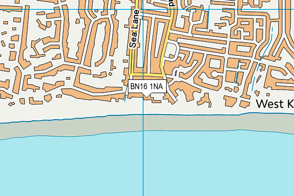 BN16 1NA map - OS VectorMap District (Ordnance Survey) BN16 1NA map - OS VectorMap District (Ordnance Survey)