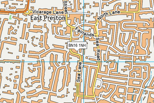BN16 1NH map - OS VectorMap District (Ordnance Survey) BN16 1NH map - OS VectorMap District (Ordnance Survey)