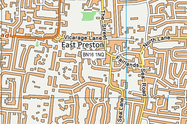 BN16 1NQ map - OS VectorMap District (Ordnance Survey) BN16 1NQ map - OS VectorMap District (Ordnance Survey)