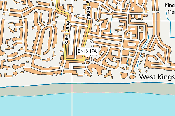 BN16 1PA map - OS VectorMap District (Ordnance Survey) BN16 1PA map - OS VectorMap District (Ordnance Survey)