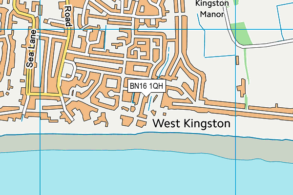 BN16 1QH map - OS VectorMap District (Ordnance Survey) BN16 1QH map - OS VectorMap District (Ordnance Survey)