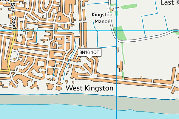 BN16 1QT map - OS VectorMap District (Ordnance Survey) BN16 1QT map - OS VectorMap District (Ordnance Survey)