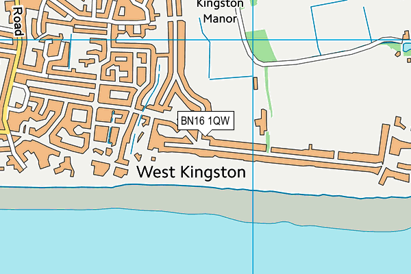 BN16 1QW map - OS VectorMap District (Ordnance Survey) BN16 1QW map - OS VectorMap District (Ordnance Survey)
