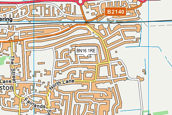 BN16 1RE map - OS VectorMap District (Ordnance Survey) BN16 1RE map - OS VectorMap District (Ordnance Survey)