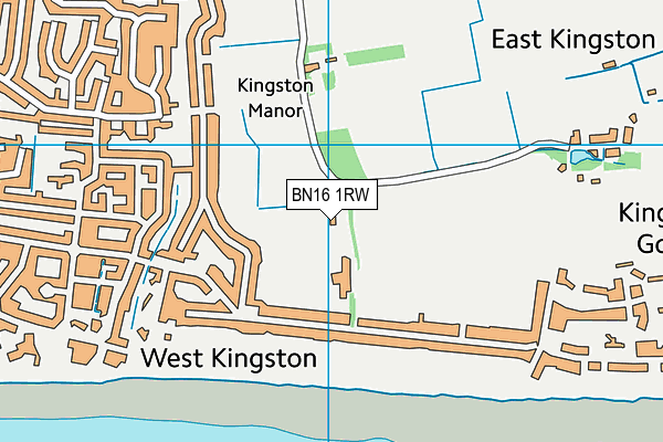 BN16 1RW map - OS VectorMap District (Ordnance Survey) BN16 1RW map - OS VectorMap District (Ordnance Survey)