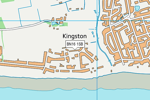 BN16 1SB map - OS VectorMap District (Ordnance Survey)