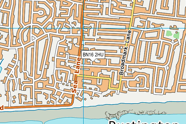 BN16 2HU map - OS VectorMap District (Ordnance Survey) BN16 2HU map - OS VectorMap District (Ordnance Survey)