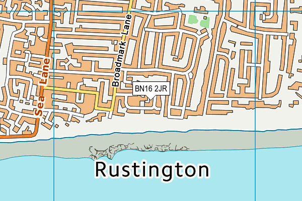 BN16 2JR map - OS VectorMap District (Ordnance Survey)