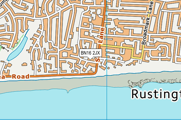 BN16 2JX map - OS VectorMap District (Ordnance Survey) BN16 2JX map - OS VectorMap District (Ordnance Survey)