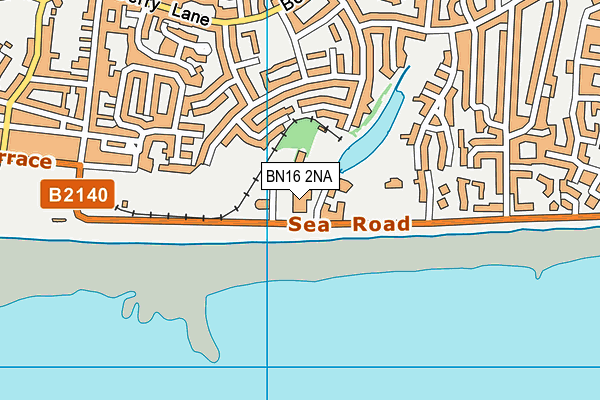 BN16 2NA map - OS VectorMap District (Ordnance Survey) BN16 2NA map - OS VectorMap District (Ordnance Survey)
