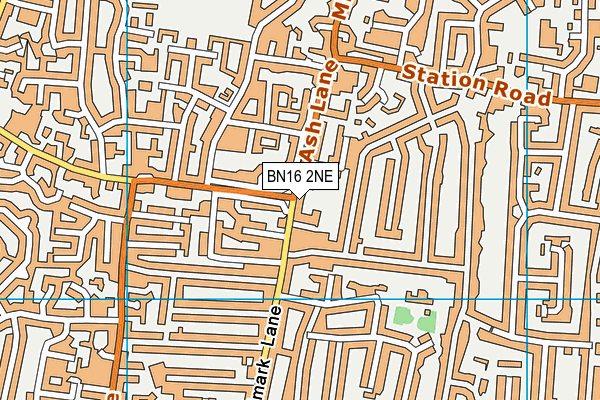 BN16 2NE map - OS VectorMap District (Ordnance Survey) BN16 2NE map - OS VectorMap District (Ordnance Survey)