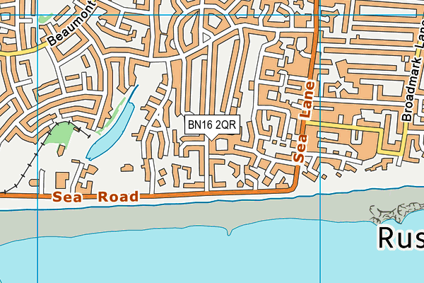 BN16 2QR map - OS VectorMap District (Ordnance Survey) BN16 2QR map - OS VectorMap District (Ordnance Survey)
