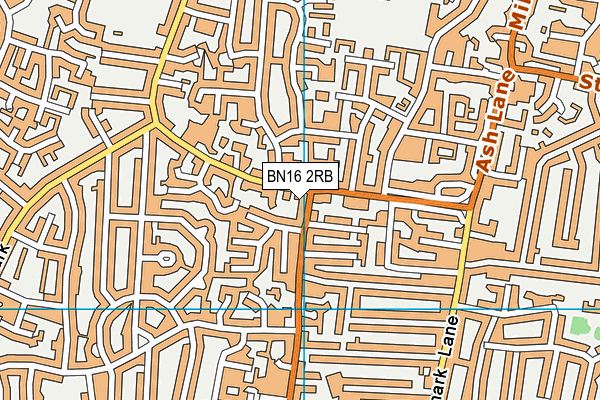 BN16 2RB map - OS VectorMap District (Ordnance Survey) BN16 2RB map - OS VectorMap District (Ordnance Survey)