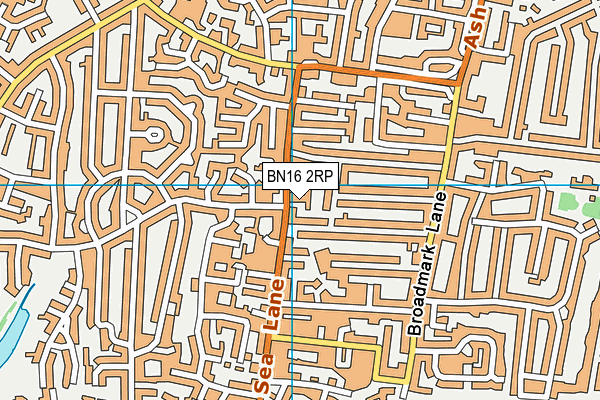 BN16 2RP map - OS VectorMap District (Ordnance Survey) BN16 2RP map - OS VectorMap District (Ordnance Survey)