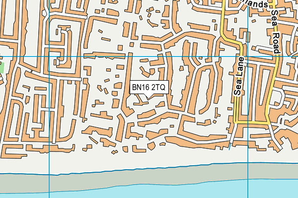 BN16 2TQ map - OS VectorMap District (Ordnance Survey) BN16 2TQ map - OS VectorMap District (Ordnance Survey)
