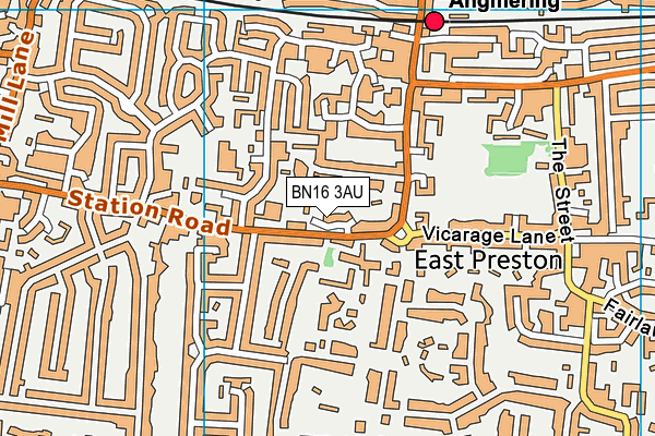 BN16 3AU map - OS VectorMap District (Ordnance Survey) BN16 3AU map - OS VectorMap District (Ordnance Survey)