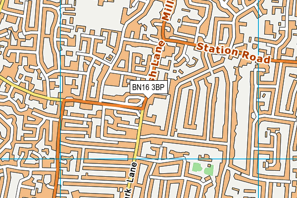 BN16 3BP map - OS VectorMap District (Ordnance Survey) BN16 3BP map - OS VectorMap District (Ordnance Survey)