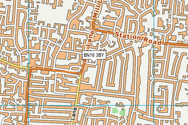 BN16 3BY map - OS VectorMap District (Ordnance Survey) BN16 3BY map - OS VectorMap District (Ordnance Survey)