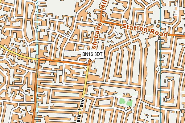 BN16 3DT map - OS VectorMap District (Ordnance Survey) BN16 3DT map - OS VectorMap District (Ordnance Survey)