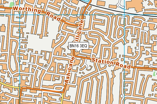 BN16 3EQ map - OS VectorMap District (Ordnance Survey) BN16 3EQ map - OS VectorMap District (Ordnance Survey)