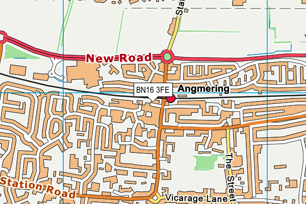 BN16 3FE map - OS VectorMap District (Ordnance Survey) BN16 3FE map - OS VectorMap District (Ordnance Survey)