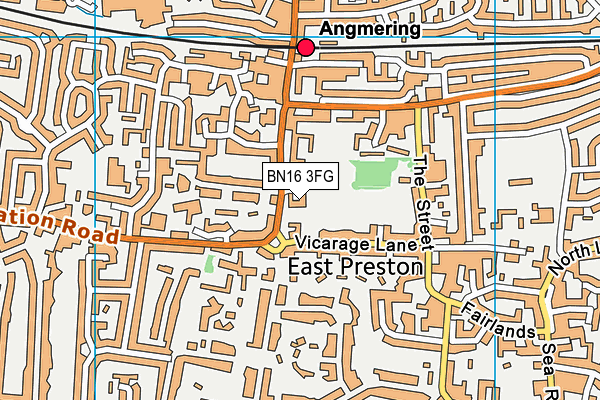 BN16 3FG map - OS VectorMap District (Ordnance Survey) BN16 3FG map - OS VectorMap District (Ordnance Survey)