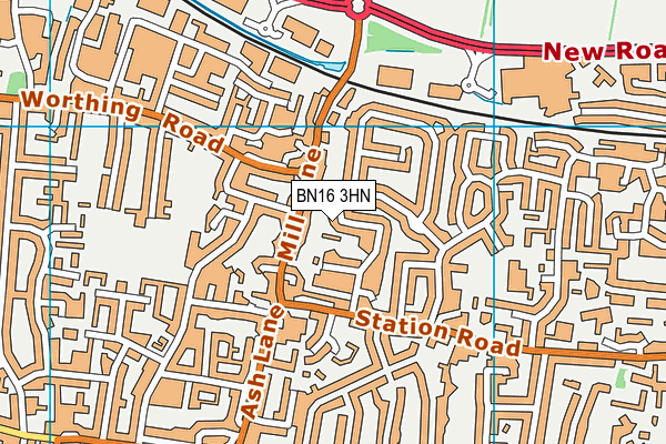 BN16 3HN map - OS VectorMap District (Ordnance Survey) BN16 3HN map - OS VectorMap District (Ordnance Survey)