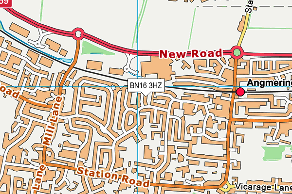 BN16 3HZ map - OS VectorMap District (Ordnance Survey) BN16 3HZ map - OS VectorMap District (Ordnance Survey)