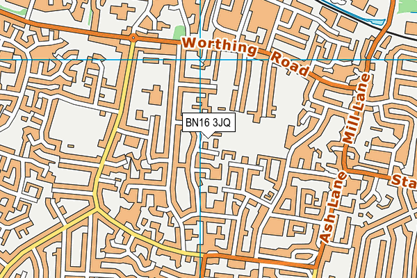 BN16 3JQ map - OS VectorMap District (Ordnance Survey) BN16 3JQ map - OS VectorMap District (Ordnance Survey)