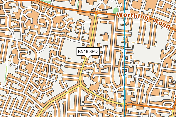 BN16 3PQ map - OS VectorMap District (Ordnance Survey) BN16 3PQ map - OS VectorMap District (Ordnance Survey)