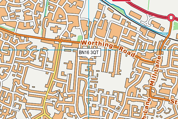 BN16 3QT map - OS VectorMap District (Ordnance Survey) BN16 3QT map - OS VectorMap District (Ordnance Survey)