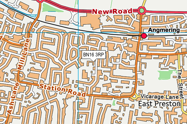BN16 3RP map - OS VectorMap District (Ordnance Survey) BN16 3RP map - OS VectorMap District (Ordnance Survey)