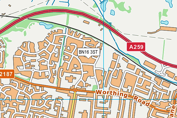 BN16 3ST map - OS VectorMap District (Ordnance Survey) BN16 3ST map - OS VectorMap District (Ordnance Survey)