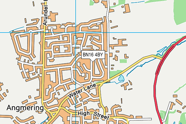 BN16 4BY map - OS VectorMap District (Ordnance Survey)