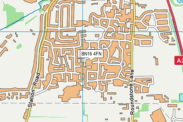 BN16 4FN map - OS VectorMap District (Ordnance Survey) BN16 4FN map - OS VectorMap District (Ordnance Survey)